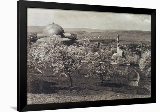 View of the Goetheanum and Heating House, Dornach, Switzerland, 1914-1916-null-Framed Giclee Print