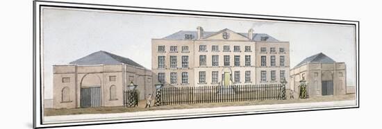 View of the Governor's House at Knightsbridge Barracks, Westminster, London, C1810-null-Mounted Giclee Print