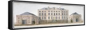 View of the Governor's House at Knightsbridge Barracks, Westminster, London, C1810-null-Framed Stretched Canvas