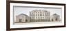 View of the Governor's House at Knightsbridge Barracks, Westminster, London, C1810-null-Framed Premium Giclee Print