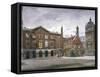 View of the grammar school at Christ's Hospital, Newgate Street, City of London, 1881-John Crowther-Framed Stretched Canvas