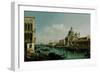 View of the Grand Canal and the Punta Della Dogana, Ca 1743-Bernardo Bellotto-Framed Giclee Print