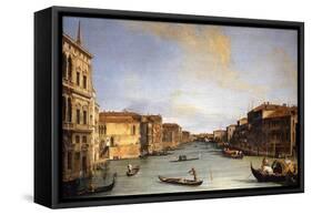 View of The Grand Canal from the Rialto Bridge, c.1730-68-Canaletto-Framed Stretched Canvas
