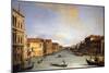 View of The Grand Canal from the Rialto Bridge, c.1730-68-Canaletto-Mounted Giclee Print