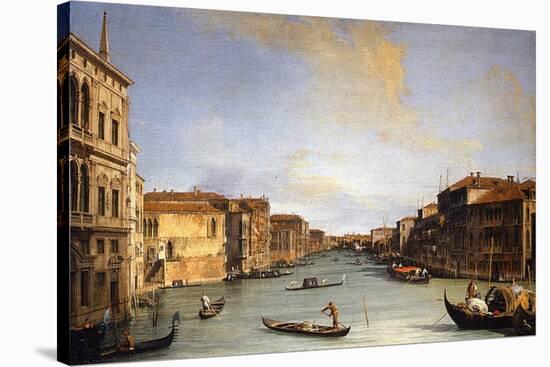 View of The Grand Canal from the Rialto Bridge, c.1730-68-Canaletto-Stretched Canvas