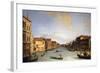 View of The Grand Canal from the Rialto Bridge, c.1730-68-Canaletto-Framed Giclee Print