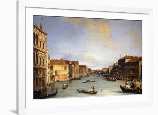 View of The Grand Canal from the Rialto Bridge, c.1730-68-Canaletto-Framed Giclee Print