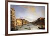 View of The Grand Canal from the Rialto Bridge, c.1730-68-Canaletto-Framed Giclee Print