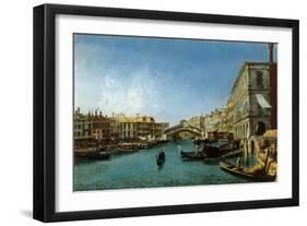 View of the Grand Canal from the Riva Del Vin and Riva Del Carbon-Alessandro Bonvicino Moretto-Framed Giclee Print