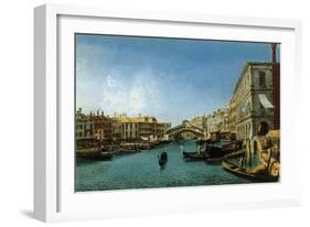 View of the Grand Canal from the Riva Del Vin and Riva Del Carbon-Alessandro Bonvicino Moretto-Framed Giclee Print