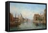 View of the Grand Canal, Venice-Alfred Pollentine-Framed Stretched Canvas