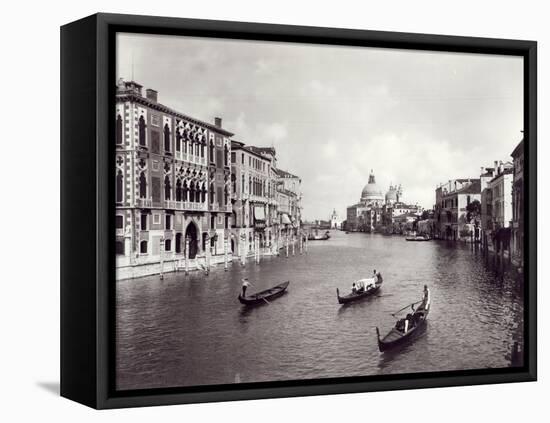 View of the Grand Canal with Gondolas-null-Framed Stretched Canvas