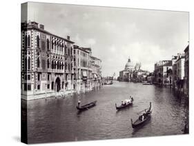 View of the Grand Canal with Gondolas-null-Stretched Canvas