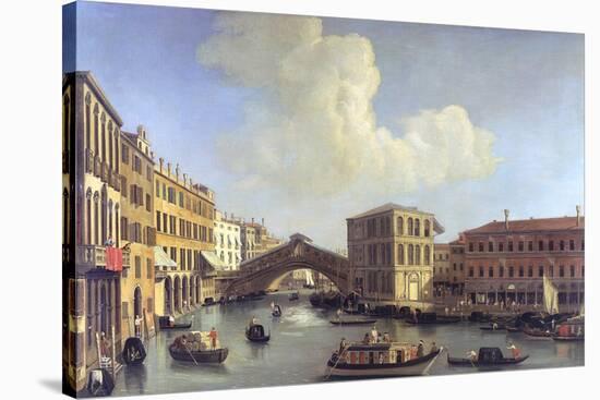 View of the Grand Canal-William James-Stretched Canvas