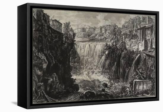 View of the Grand Cascade at Tivoli, 1766-Giovanni Battista Piranesi-Framed Stretched Canvas