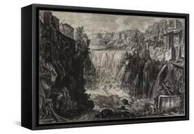 View of the Grand Cascade at Tivoli, 1766-Giovanni Battista Piranesi-Framed Stretched Canvas