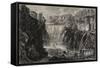 View of the Grand Cascade at Tivoli, 1766-Giovanni Battista Piranesi-Framed Stretched Canvas