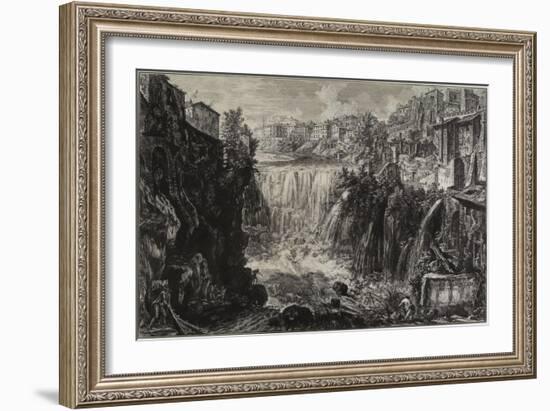 View of the Grand Cascade at Tivoli, 1766-Giovanni Battista Piranesi-Framed Giclee Print