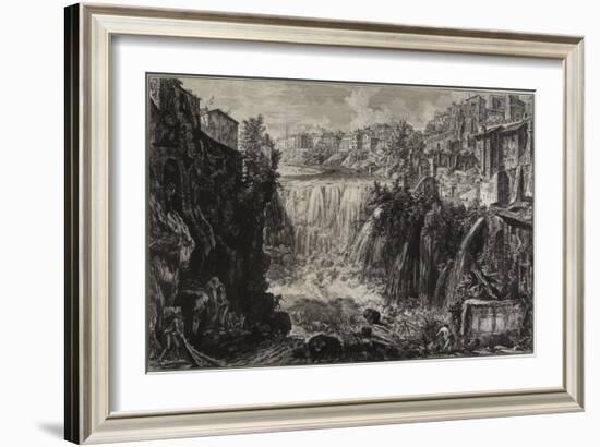 View of the Grand Cascade at Tivoli, 1766-Giovanni Battista Piranesi-Framed Giclee Print