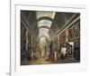 View of the Grand Gallery of the Louvre, 1796-Hubert Robert-Framed Premium Giclee Print