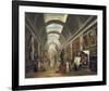 View of the Grand Gallery of the Louvre, 1796-Hubert Robert-Framed Premium Giclee Print