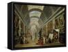 View of the Grand Gallery of the Louvre, 1796-Hubert Robert-Framed Stretched Canvas