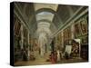 View of the Grand Gallery of the Louvre, 1796-Hubert Robert-Stretched Canvas