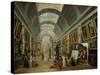 View of the Grand Gallery of the Louvre, 1796-Hubert Robert-Stretched Canvas