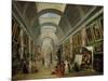 View of the Grand Gallery of the Louvre, 1796-Hubert Robert-Mounted Giclee Print