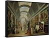 View of the Grand Gallery of the Louvre, 1796-Hubert Robert-Framed Stretched Canvas