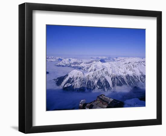 View of the Grand Massif and Ski Resort of Flaine, Aguile Du Midi, Chamonix, French Alps, France-Tom Teegan-Framed Photographic Print