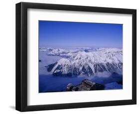 View of the Grand Massif and Ski Resort of Flaine, Aguile Du Midi, Chamonix, French Alps, France-Tom Teegan-Framed Photographic Print