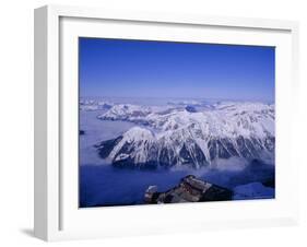 View of the Grand Massif and Ski Resort of Flaine, Aguile Du Midi, Chamonix, French Alps, France-Tom Teegan-Framed Photographic Print