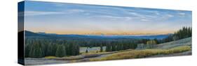 View of the Grand Teton Mountains from Togwotee Pass Overlook, Wyoming-Richard & Susan Day-Stretched Canvas