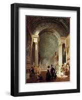 View of the Grande Galerie of the Louvre, 1841-Patrick Allan-fraser-Framed Giclee Print