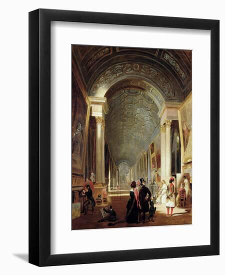View of the Grande Galerie of the Louvre, 1841-Patrick Allan-fraser-Framed Giclee Print