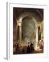View of the Grande Galerie of the Louvre, 1841-Patrick Allan-fraser-Framed Giclee Print