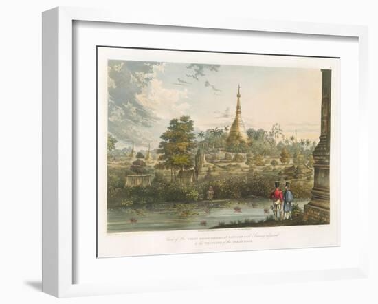 View of the Great Dagon Pagoda at Rangoon from the West, Engraved by Henry Pyall (1795-1833)…-Joseph Moore-Framed Giclee Print