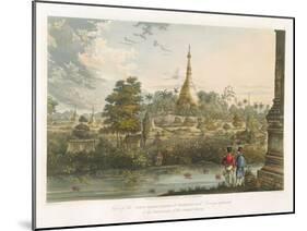 View of the Great Dagon Pagoda at Rangoon from the West, Engraved by Henry Pyall (1795-1833)…-Joseph Moore-Mounted Giclee Print