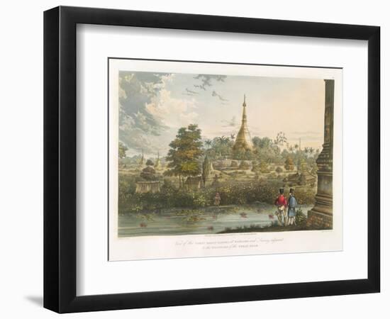 View of the Great Dagon Pagoda at Rangoon from the West, Engraved by Henry Pyall (1795-1833)…-Joseph Moore-Framed Premium Giclee Print