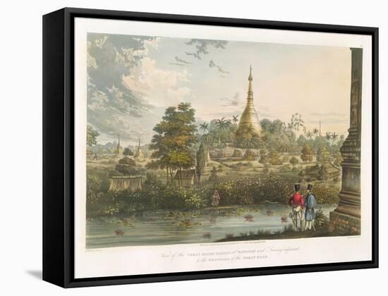 View of the Great Dagon Pagoda at Rangoon from the West, Engraved by Henry Pyall (1795-1833)…-Joseph Moore-Framed Stretched Canvas