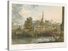 View of the Great Dagon Pagoda at Rangoon from the West, Engraved by Henry Pyall (1795-1833)…-Joseph Moore-Stretched Canvas