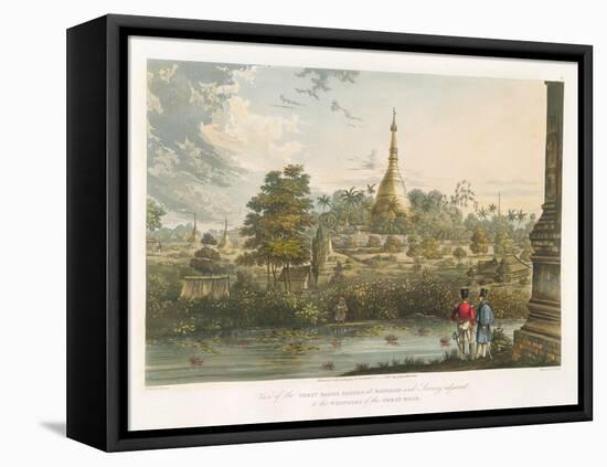 View of the Great Dagon Pagoda at Rangoon from the West, Engraved by Henry Pyall (1795-1833)…-Joseph Moore-Framed Stretched Canvas