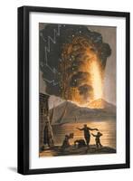 View of the Great Eruption of Mount Vesuvius on Sunday Night August 8Th 1779 from His Sicilian Maje-Pietro Fabris-Framed Giclee Print