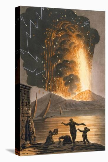 View of the Great Eruption of Mount Vesuvius on Sunday Night August 8Th 1779 from His Sicilian Maje-Pietro Fabris-Stretched Canvas