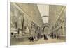 View of the Great Gallery at the Louvre, C.1850-70-Louis Jules Arnout-Framed Giclee Print