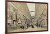 View of the Great Gallery at the Louvre, C.1850-70-Louis Jules Arnout-Framed Giclee Print