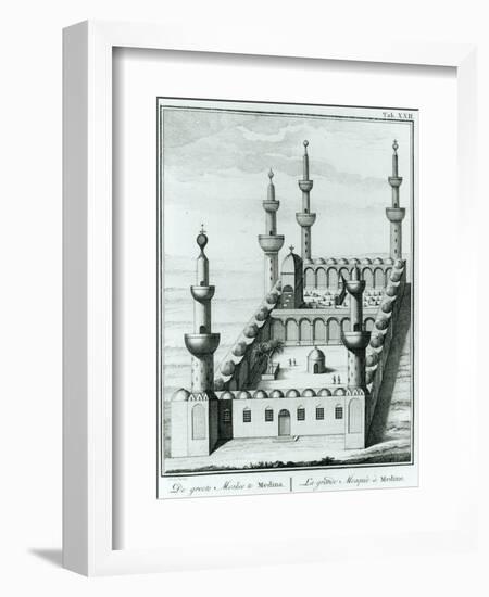 View of the Great Mosque at Medina before the Desecration of the Tombs by the Wahhabi Sect, from…-null-Framed Giclee Print