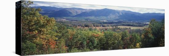 View of the Great Smoky Mountains, Cades Cove, Tennessee, USA-Walter Bibikow-Stretched Canvas