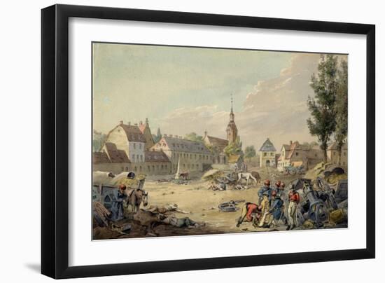 View of the Grimma Suburb, Leipzig, 1813-John Augustus Atkinson-Framed Giclee Print